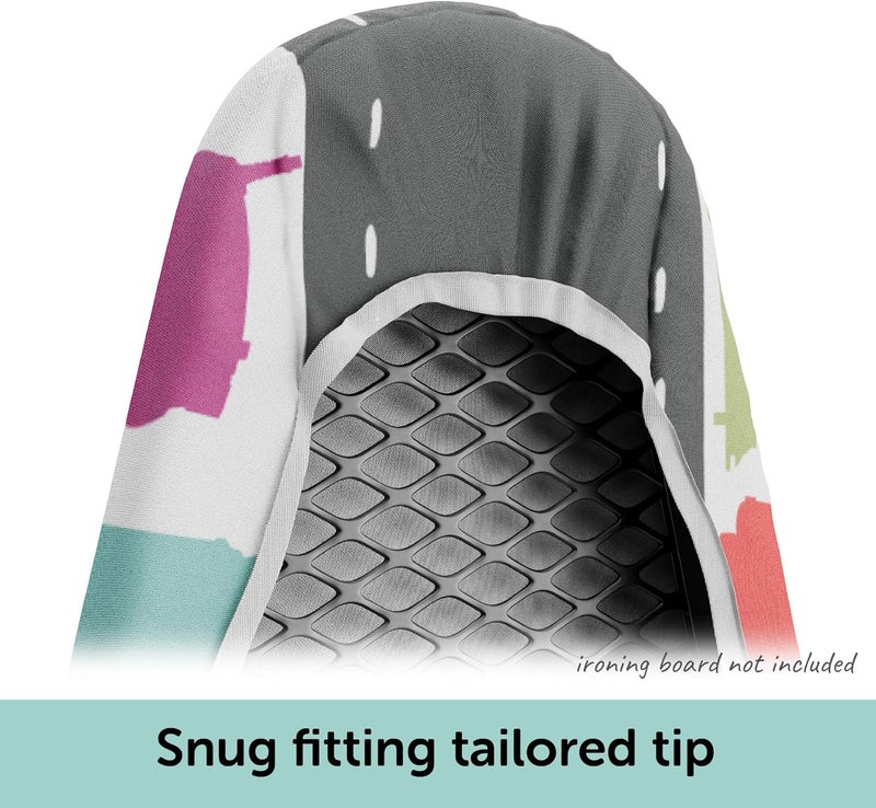 Oliso Ironing Board Cover – 100% Cotton with Professional Felt Pad, Fits Standard 54" x 15" Boards – Secure Fit with Wide Elastic Edge & Adjustable Straps – Silhouette - Image 2